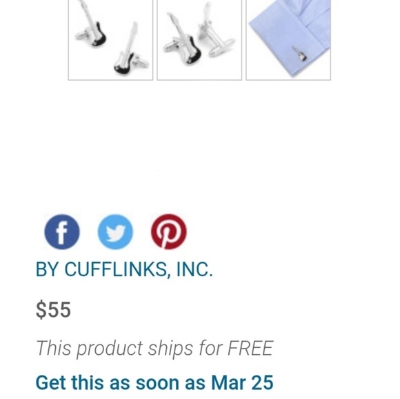 Guitar Cuff Links - Picture 3 of 3